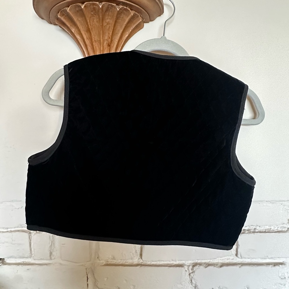 80s velvet crop vest - Picture 2 of 2
